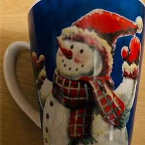 Vintage Christmas Snowman Coffie Mug 12oz